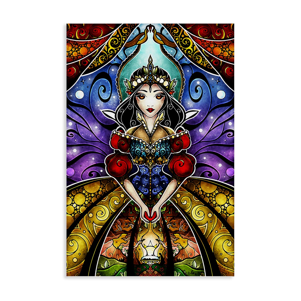 Stupell Industries Nouveau Princess Portrait Canvas Design by Mandie Manzano